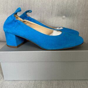 Everlane Day Heel Blue Suede  Pumps size 9.5